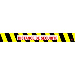 Marquage au sol : "DISTANCE DE SÉCURITÉ"