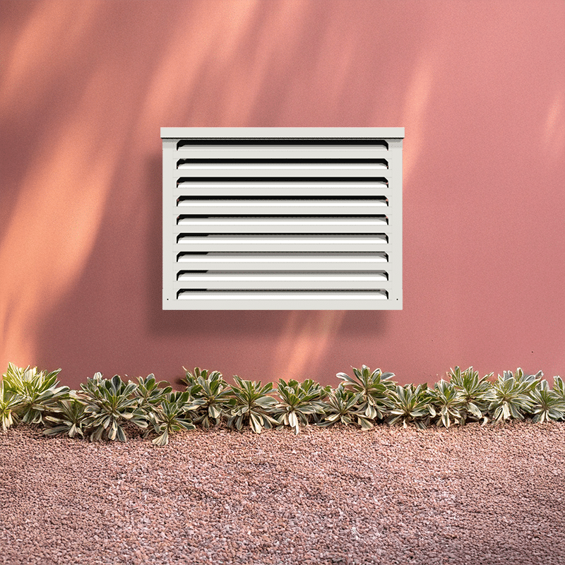 Cache climatiseur blanc épuré