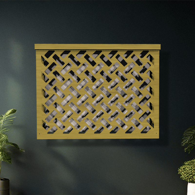 Cache climatiseur effet chêne tissé