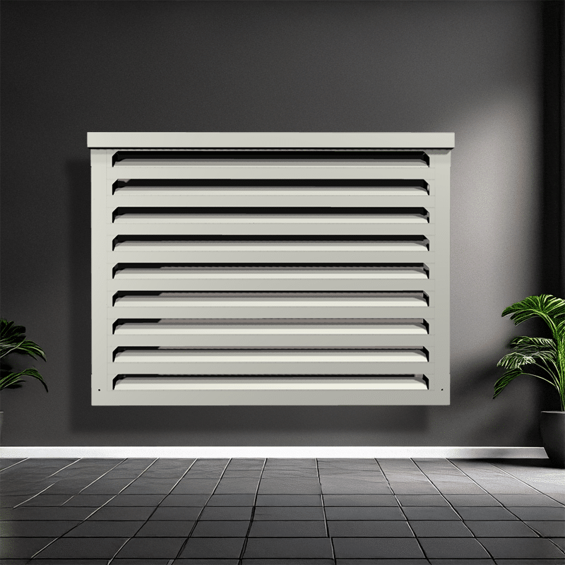 Cache climatiseur gris métal motif Venise